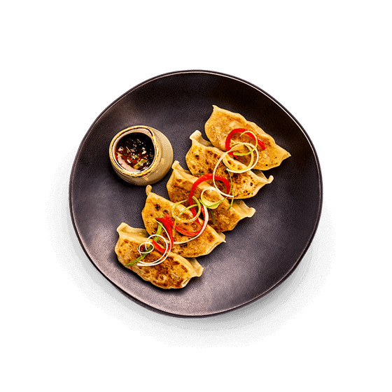 beef + kimchee gyoza 1 beef + kimchee gyoza