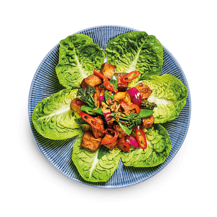 sweet chilli salad - firm tofu