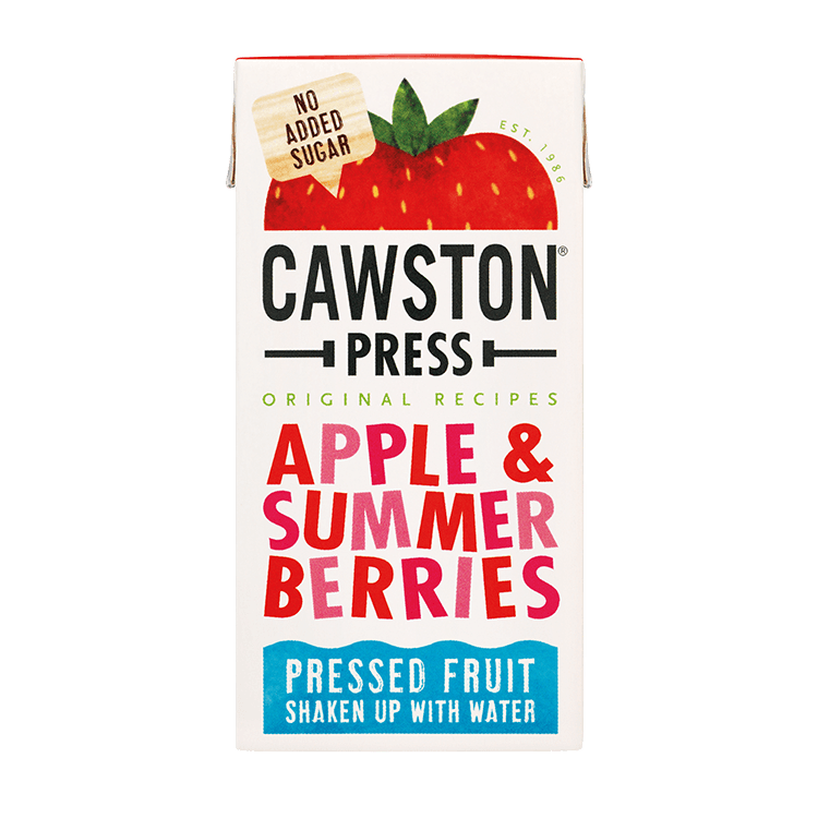 apple + summer berry juice drink
