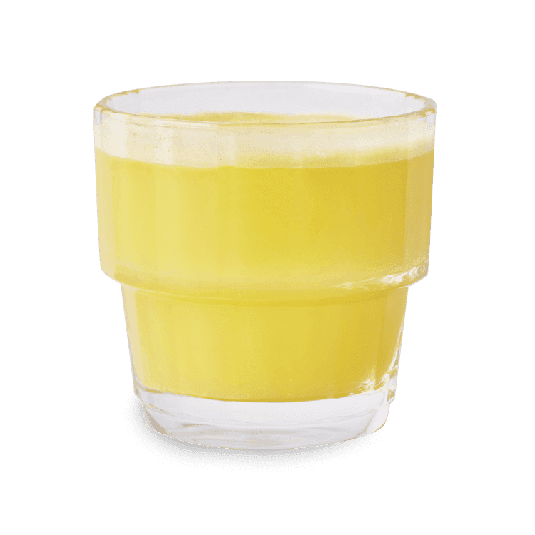 mini apple + orange juice
