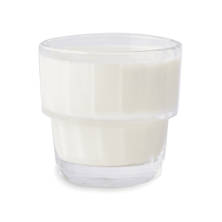 glass of milk - whole milk
